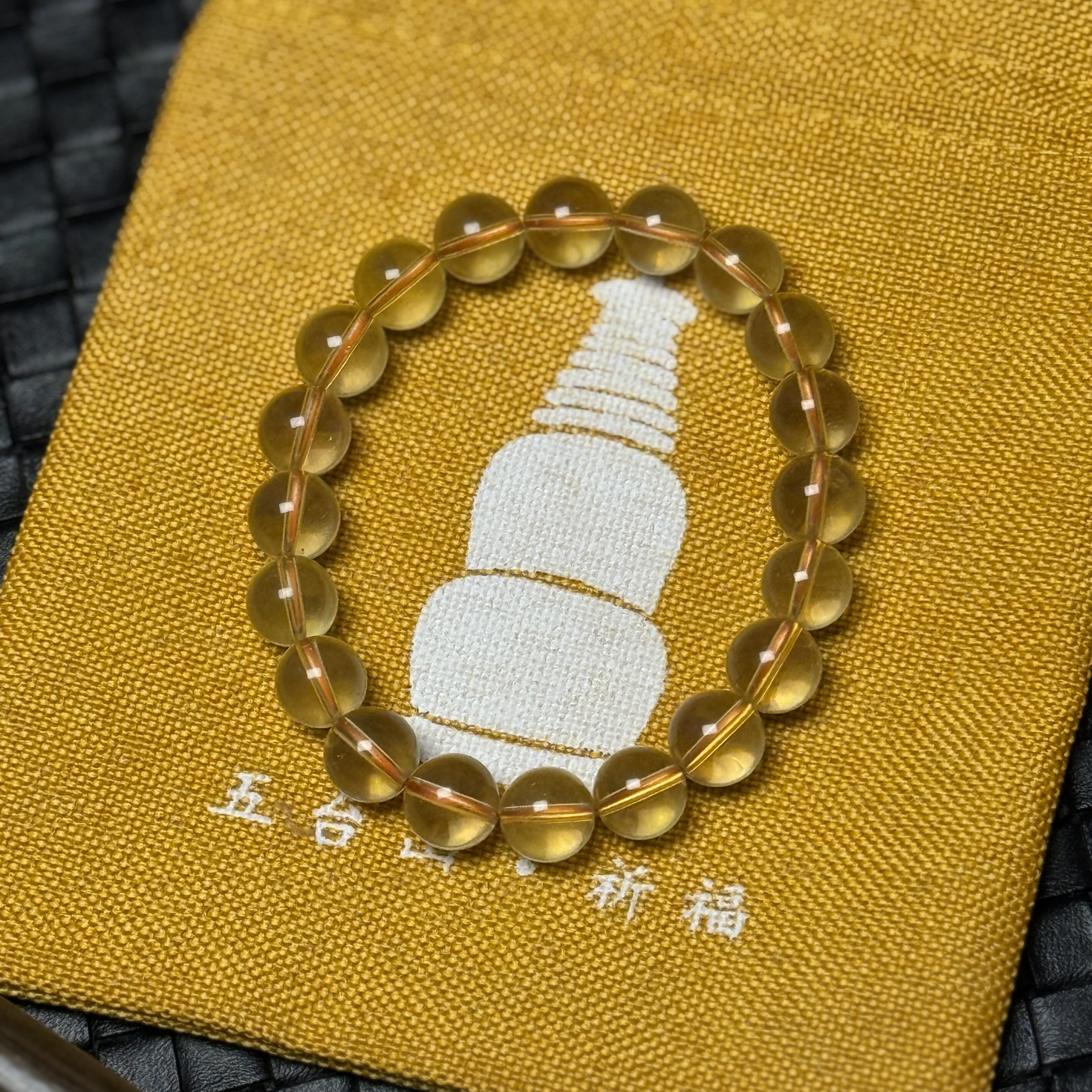 天然巴西黄水晶手串 六芒星光高净体 招财 国检证书 多样性发其一