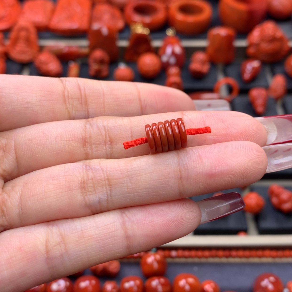【闪购商品】南红玛瑙隔片7.8mm未镶嵌