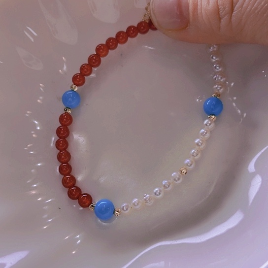 淡水珍珠手绳合金