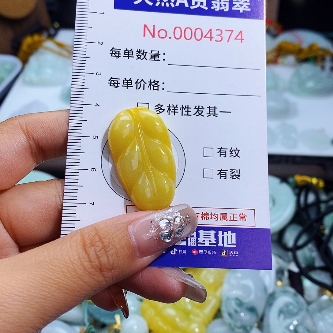 翡翠未镶嵌颈饰4374