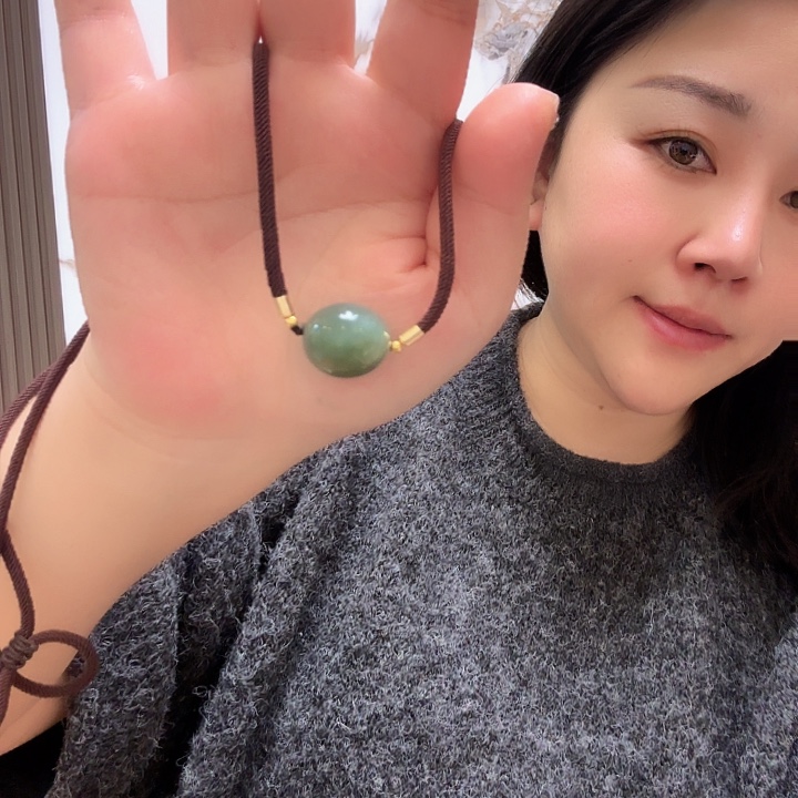 蛇纹石玉合金颈饰