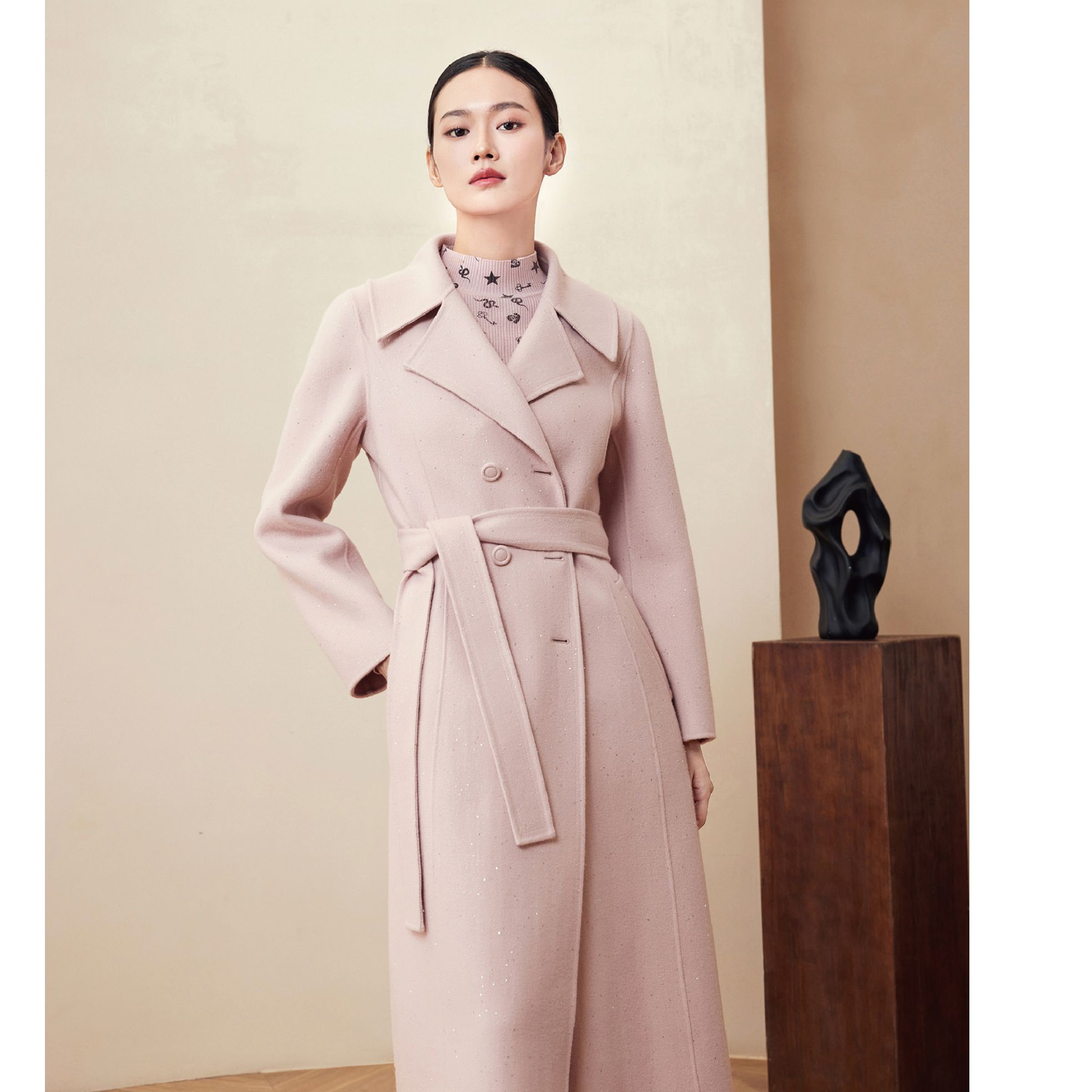 【撤柜清仓】冬季毛呢外套国风双面呢大衣日系休闲风ET9245374163