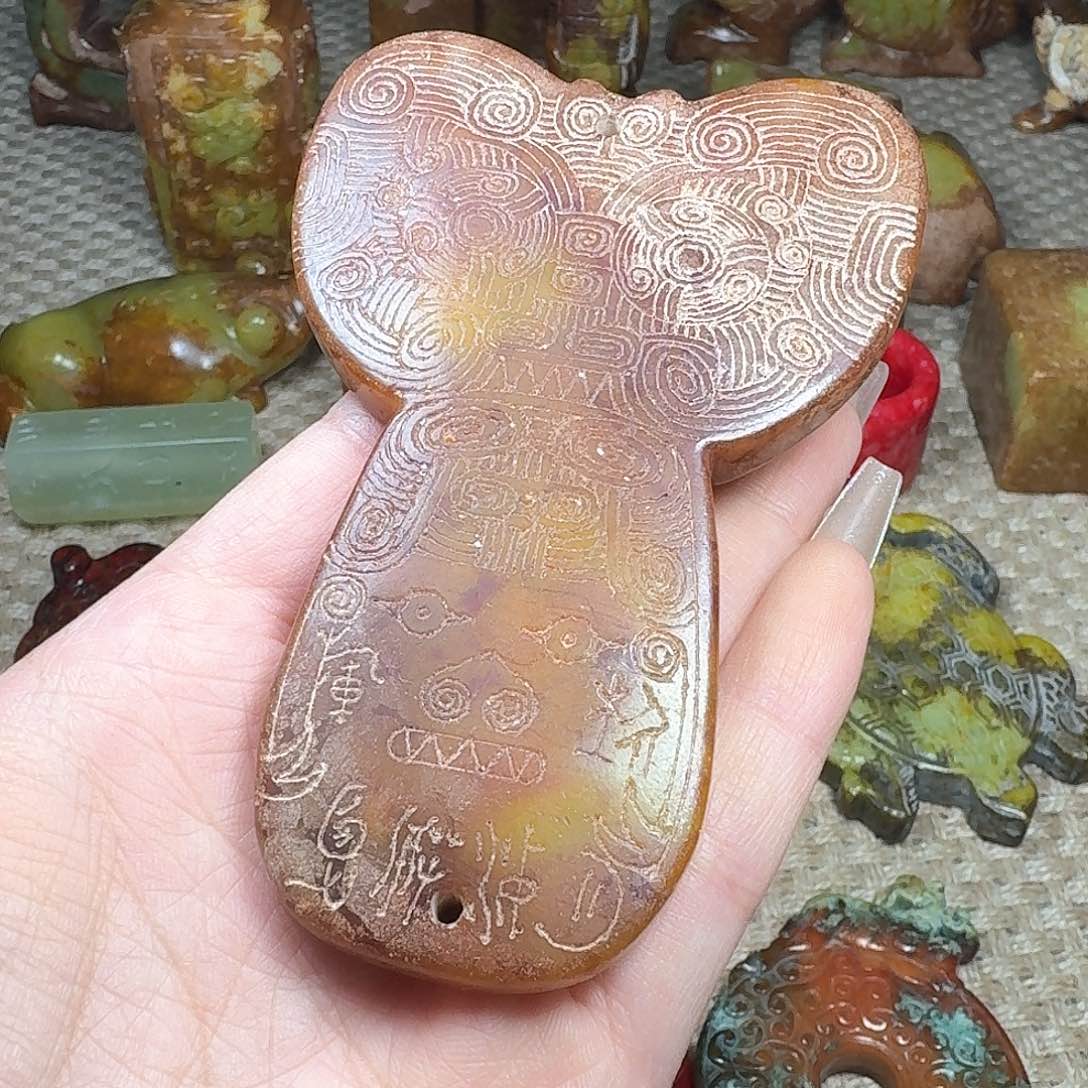 白玉菩提吊坠挂件