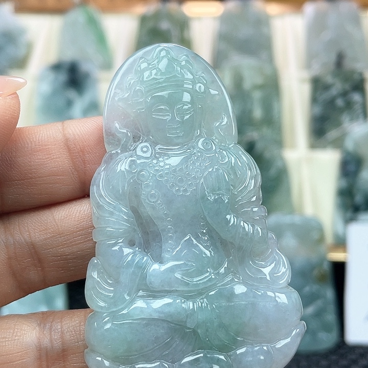 颈饰未镶嵌翡翠天然缅甸翡翠A货渡母