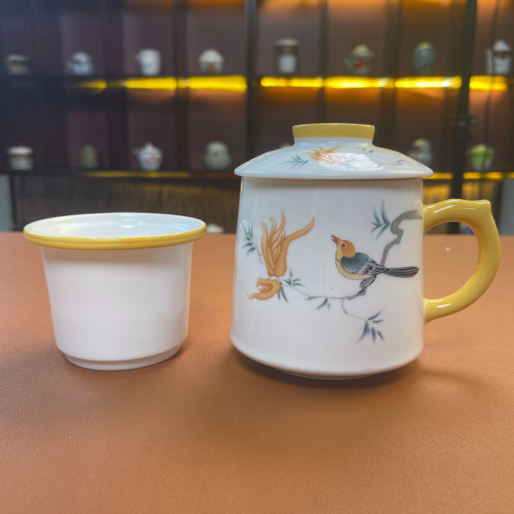 鸟语花香办公杯茶杯 DX547