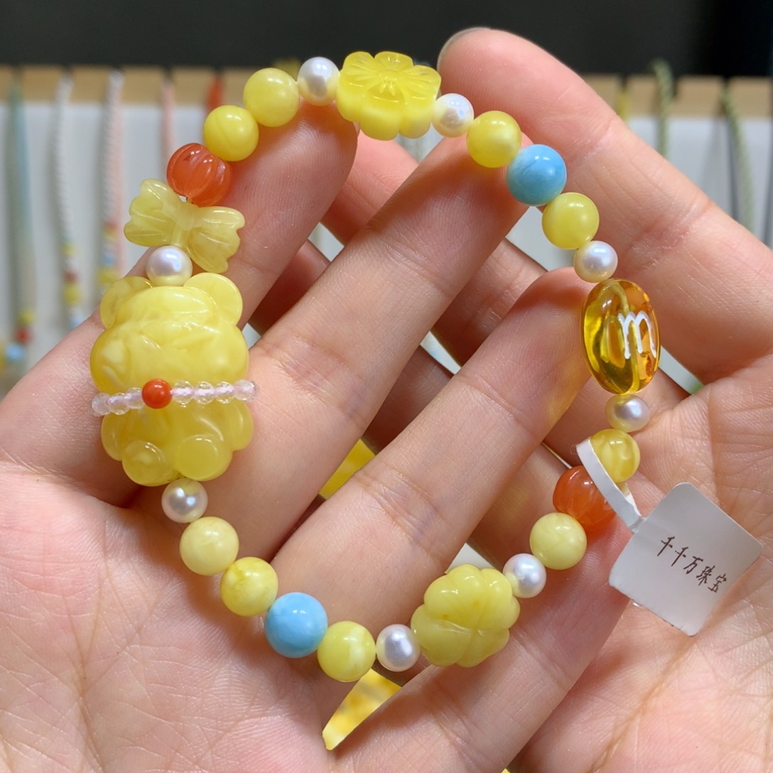 未镶嵌蜜蜡手链特价