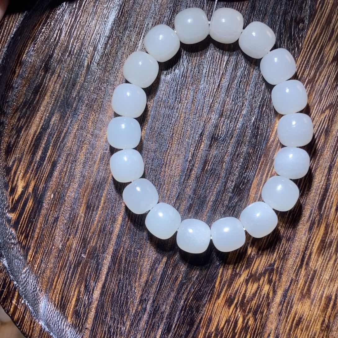 和田玉手串未镶嵌12m老型（微瑕）