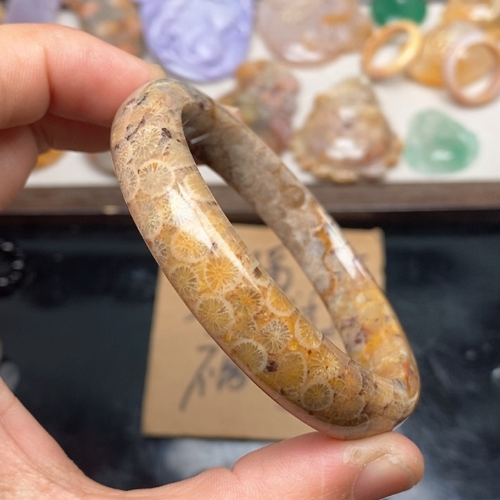 硅化珊瑚（珊瑚玉）手镯未镶嵌54.6