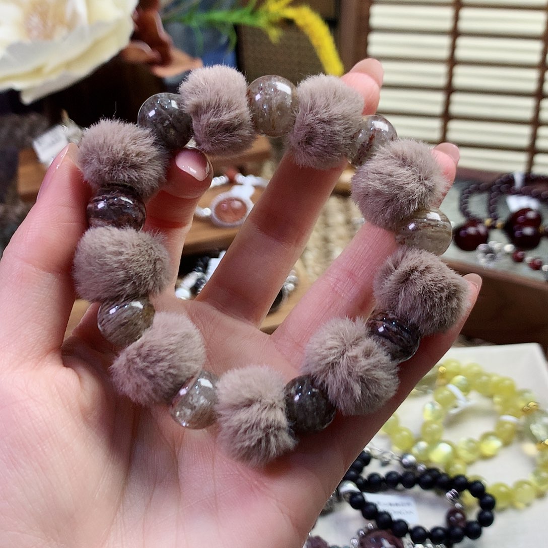 未镶嵌水晶手链千层毛绒绒58