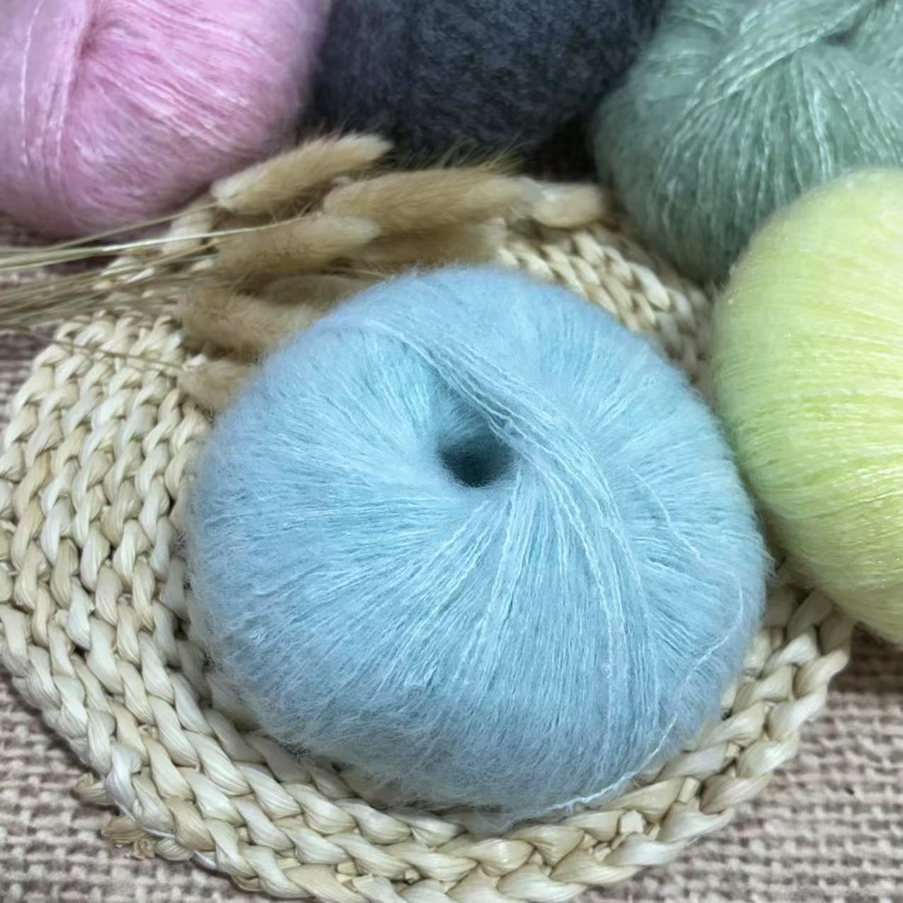  沐辰针织 按主播号码下单尾货孤品毛线 喷毛纱 云团 马海 花式线