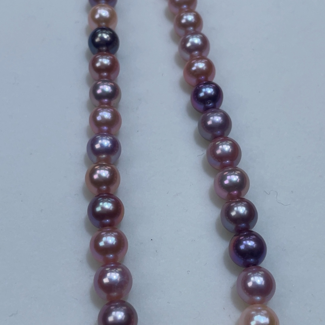 淡水珍珠颈饰银S925镶嵌8.5m糖果圆度好