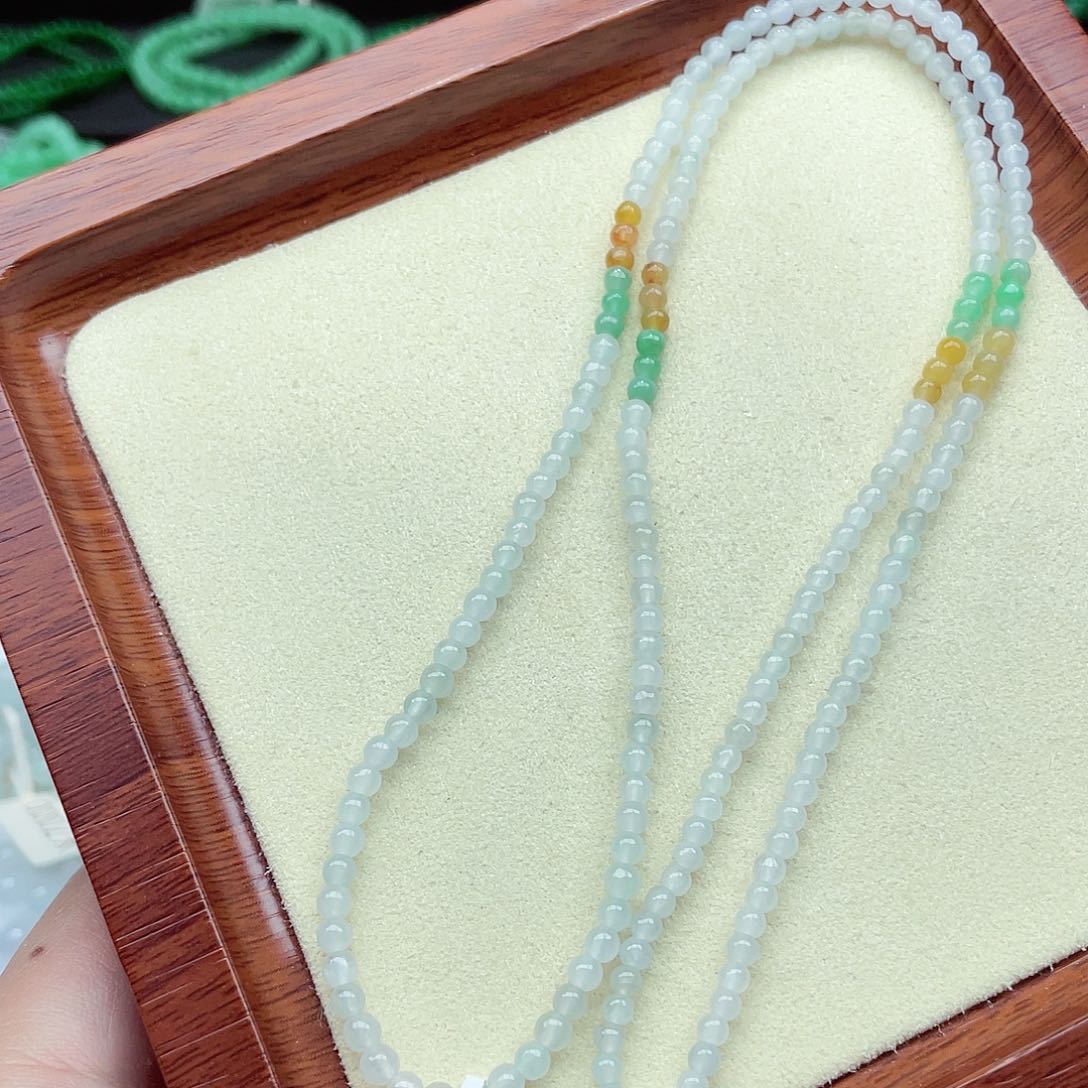 翡翠手链未镶嵌缅甸翡翠A货