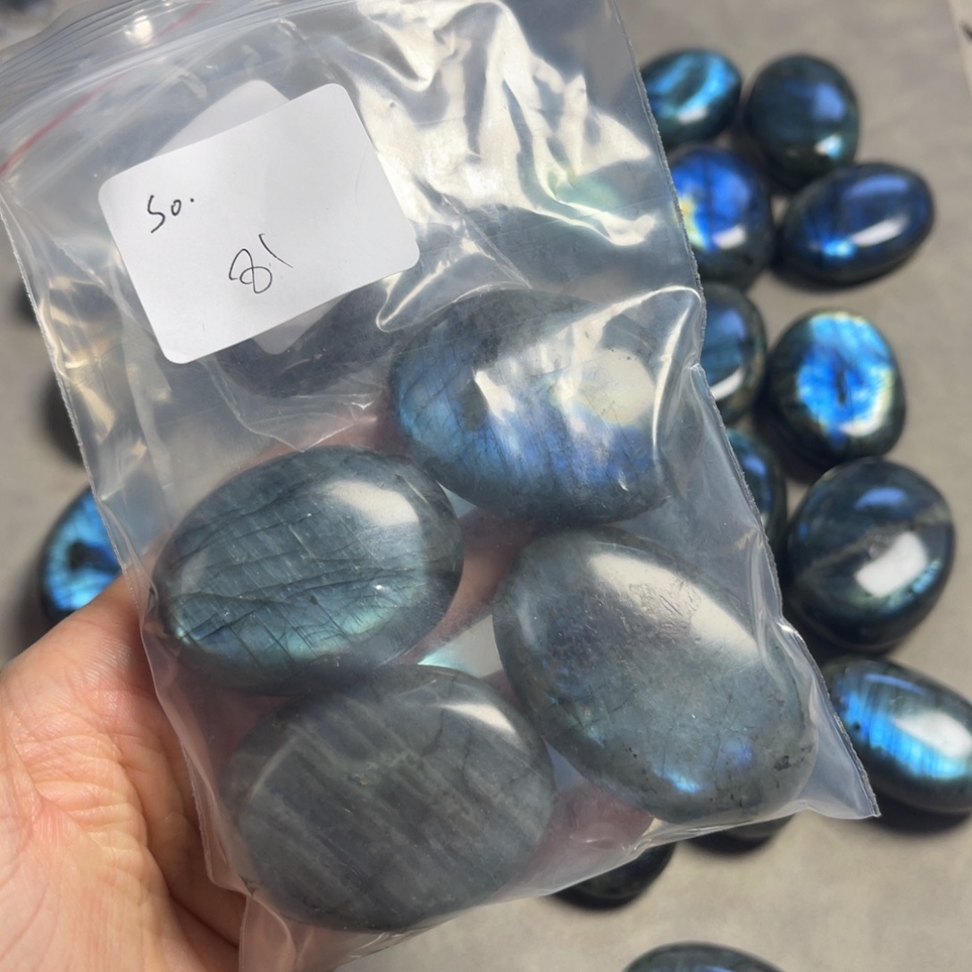 有机玻璃拉长石手把件不退不换