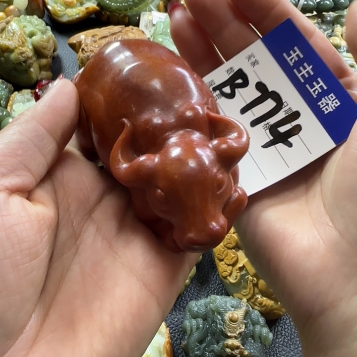 透闪石质玉手把未镶嵌隆*迪