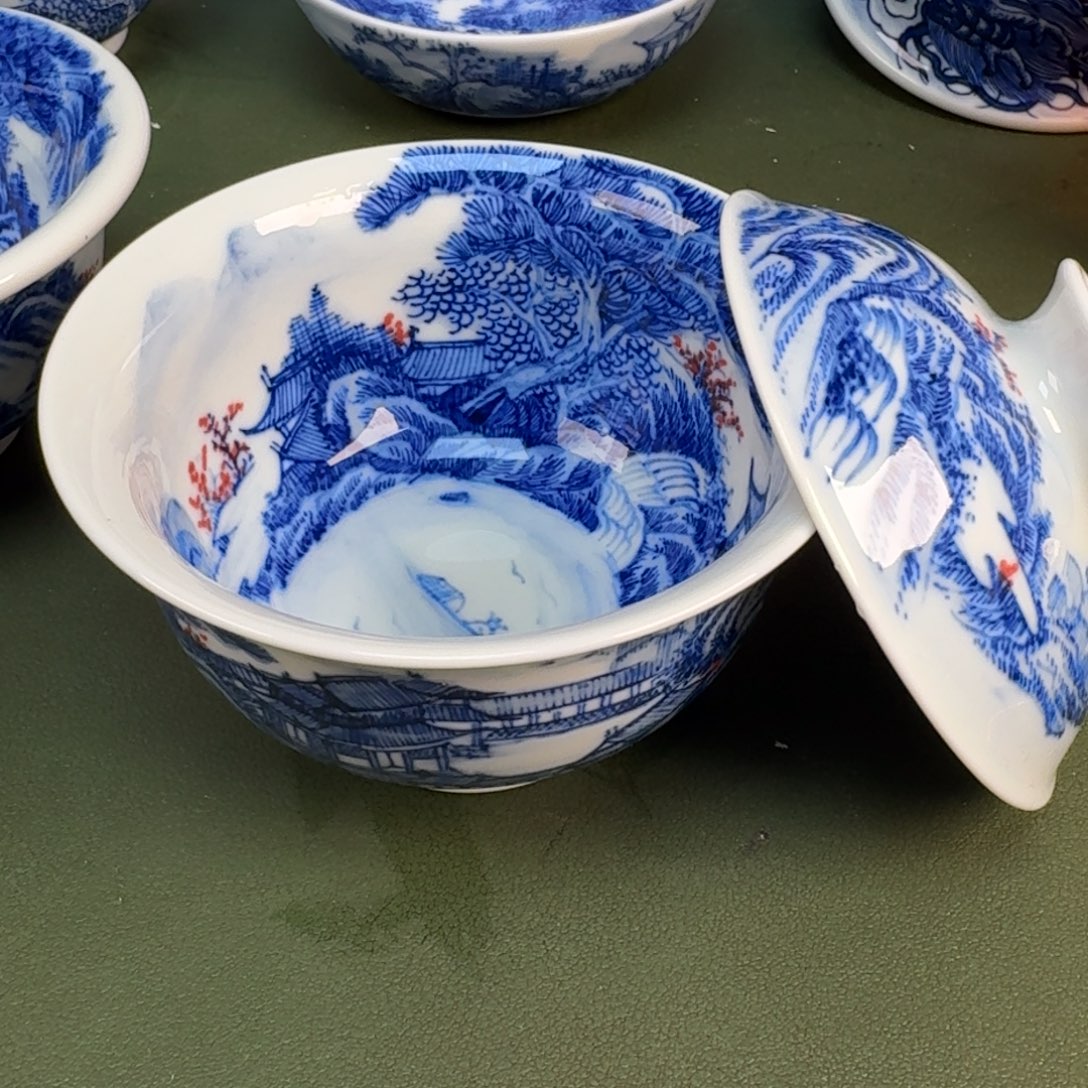 瓷景德镇纯手绘茶具圆圆277