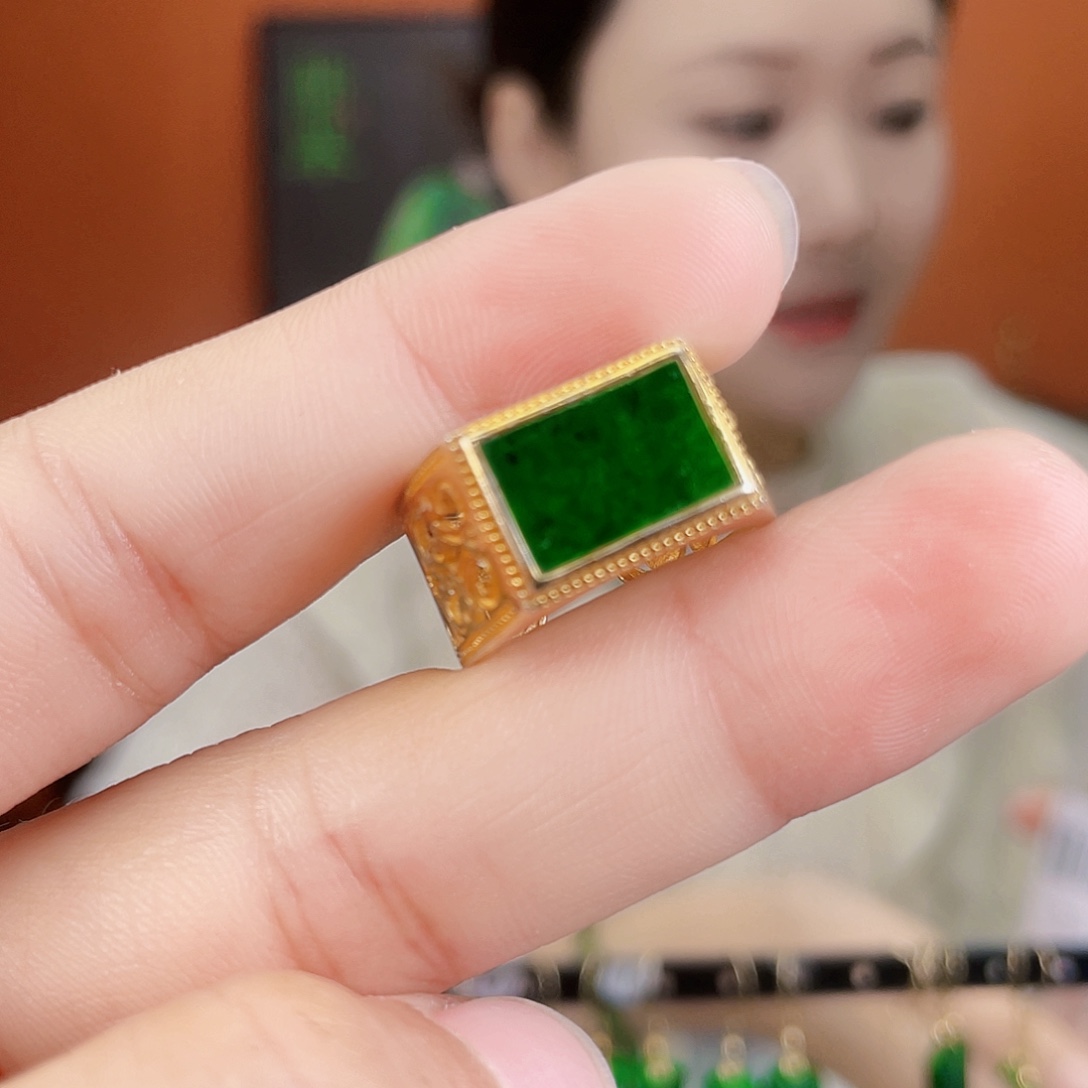 翡翠银S925镶嵌耳饰