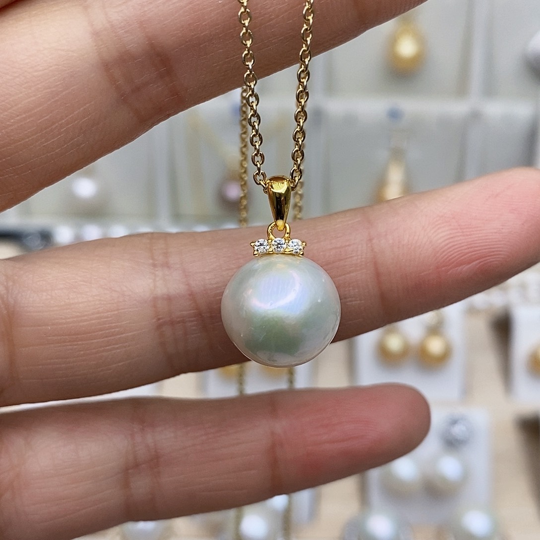 淡水珍珠颈饰银S925镶嵌