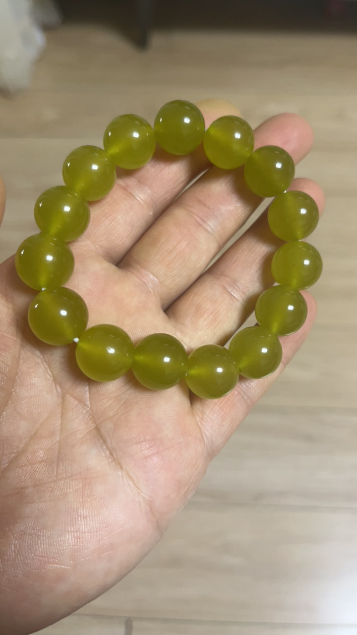 岫岩，纯天然岫玉卡14手串