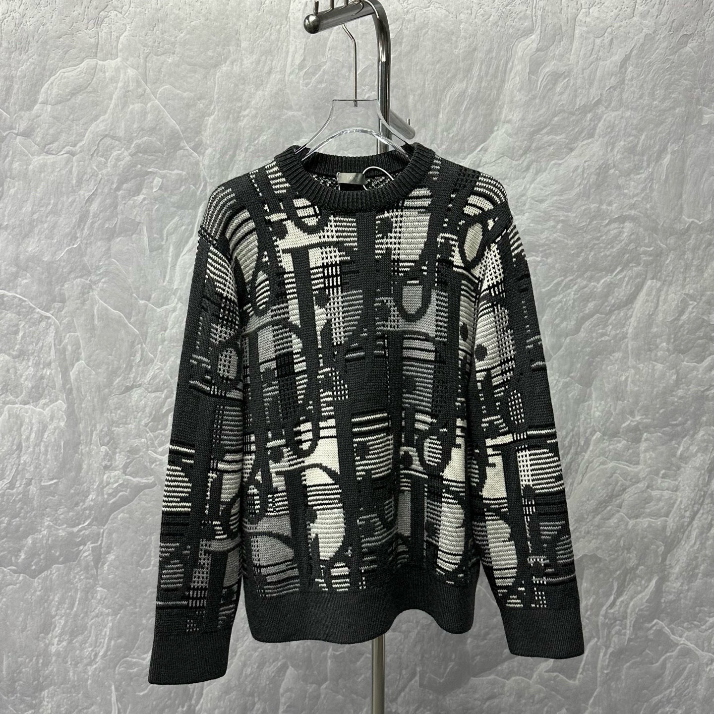 未使用 DIOR/迪奥 满印羊毛针织毛衣 L码 O00012