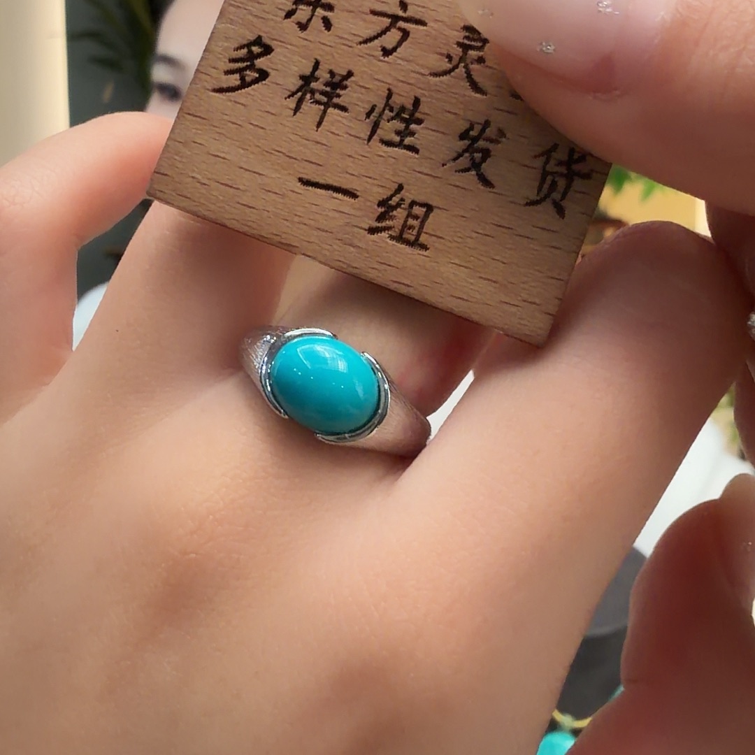 绿松石银S925镶嵌颈饰