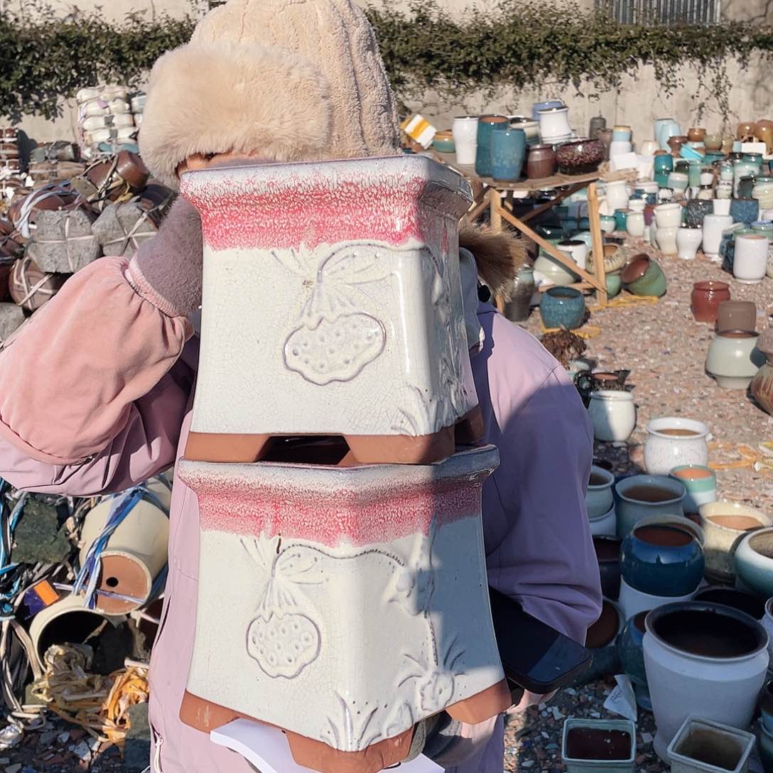 红陶王嫂花盆0209-222