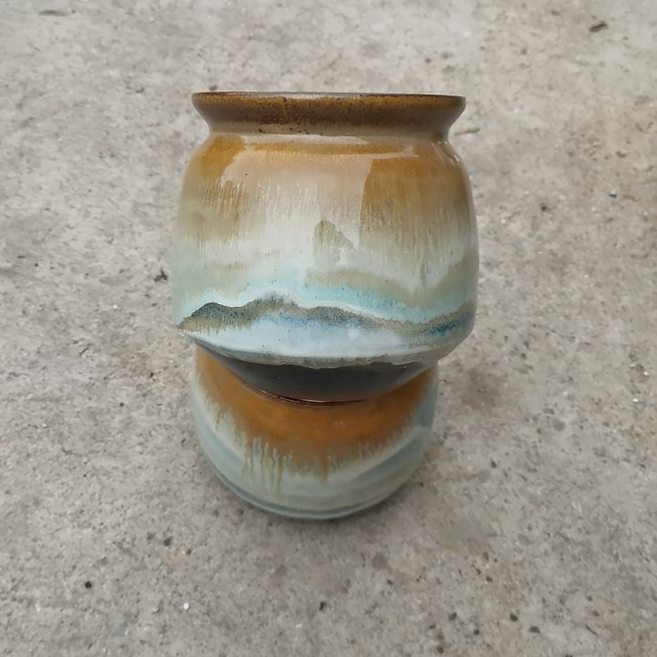 红陶14/14微瑕两个盆