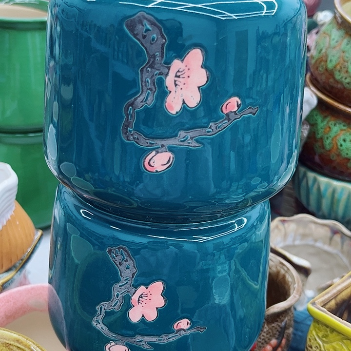 多肉绿植陶瓷花盆9.9包邮，有孔