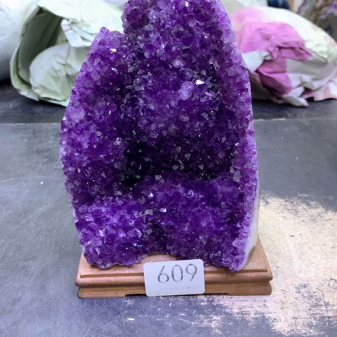水晶摆件未镶嵌紫晶609