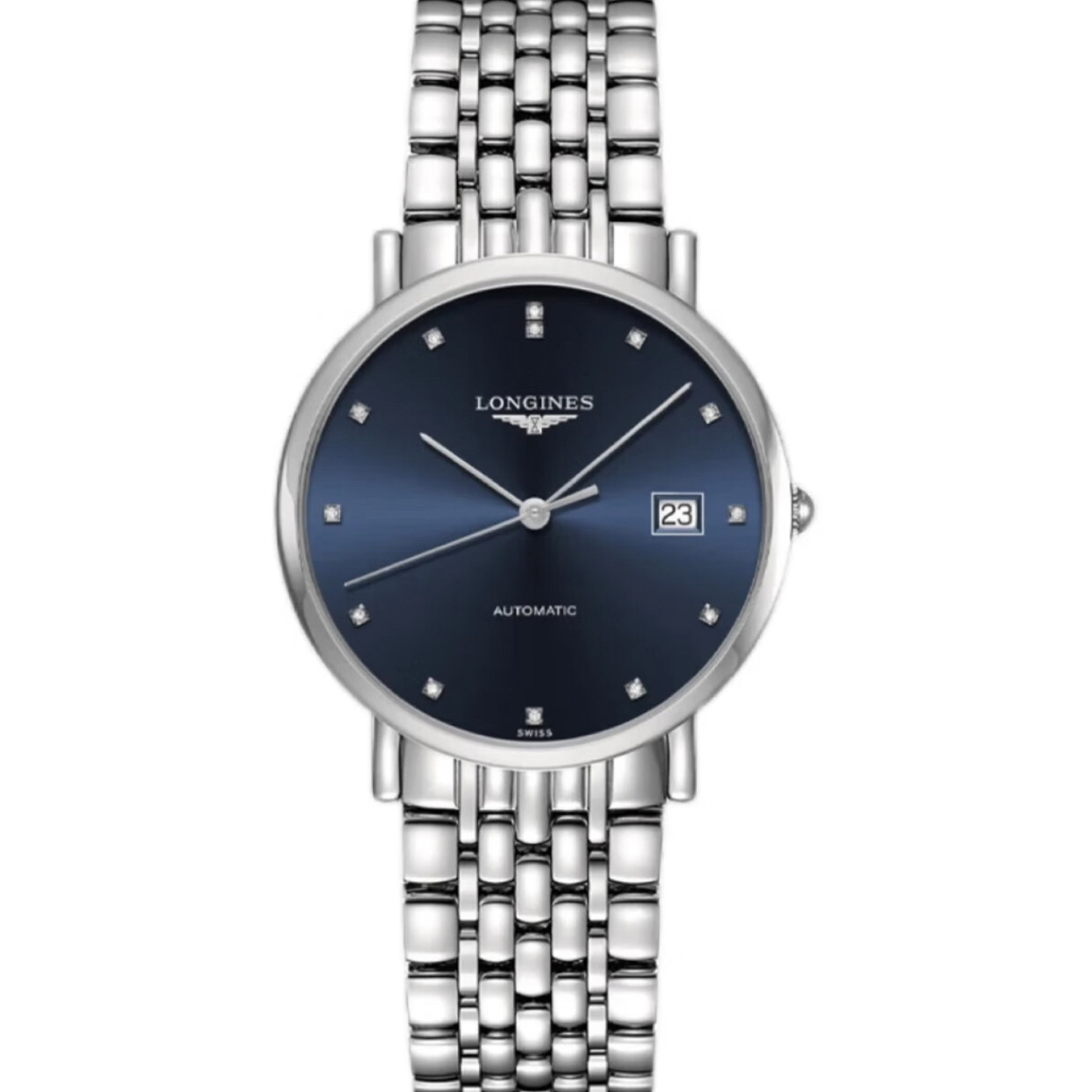 99新 Longines/浪琴 浪琴博雅809/蓝盘钻刻/表盘34.5/机械