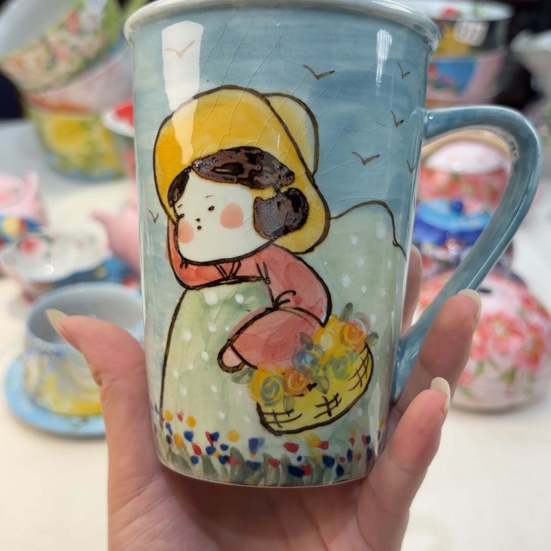景德镇手绘高温釉下彩陶瓷茶具