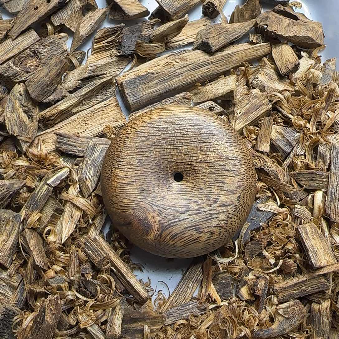 沉香碎屑沉香平安扣