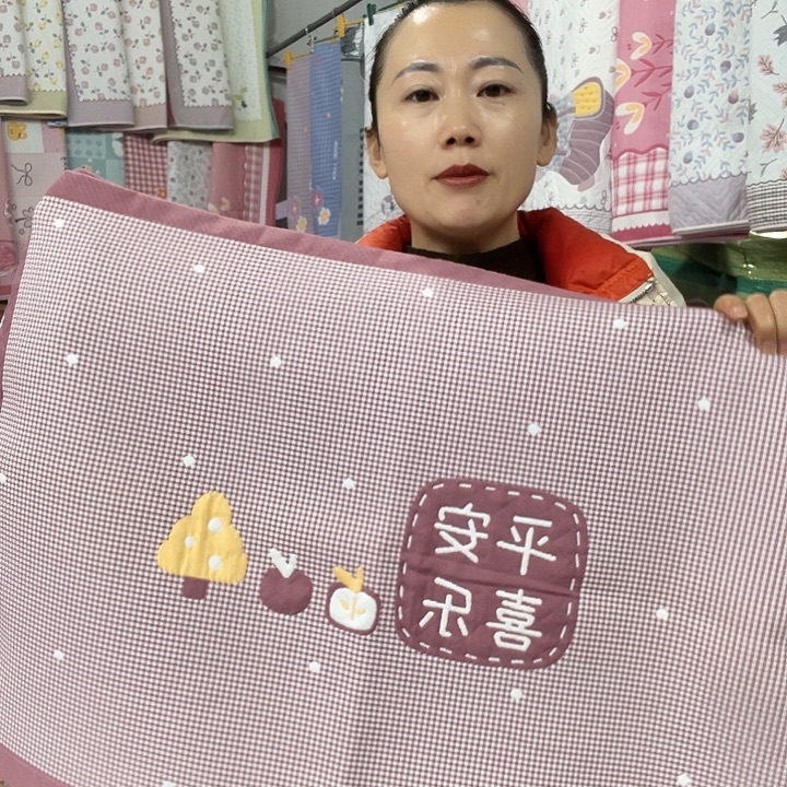 棉特价酒红色平安喜乐