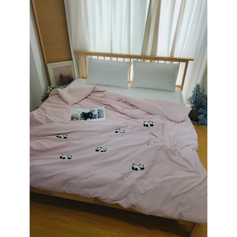 碳素贡棉刺绣双人被套200*230微瑕～Y201