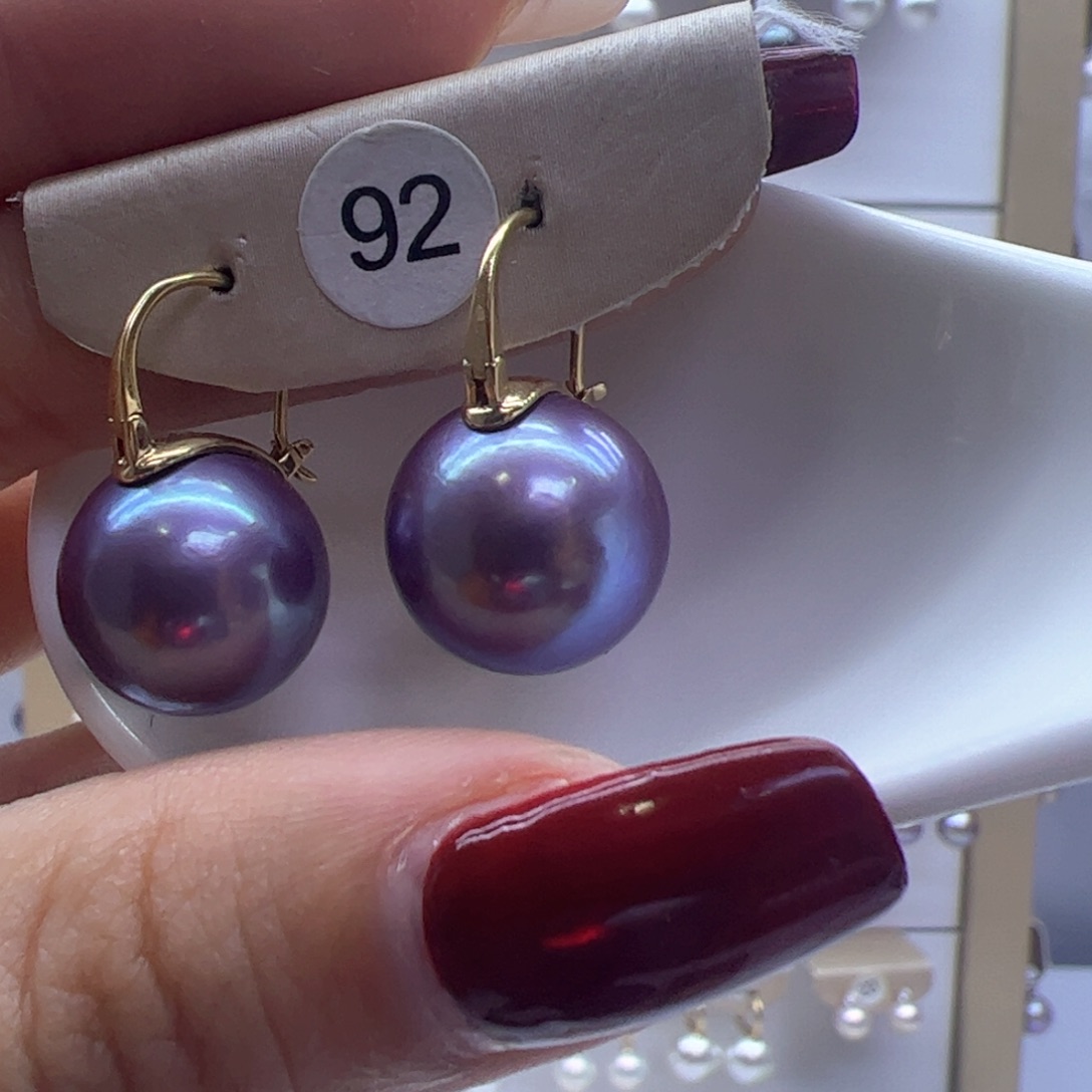 淡水珍珠耳饰18K金镶嵌