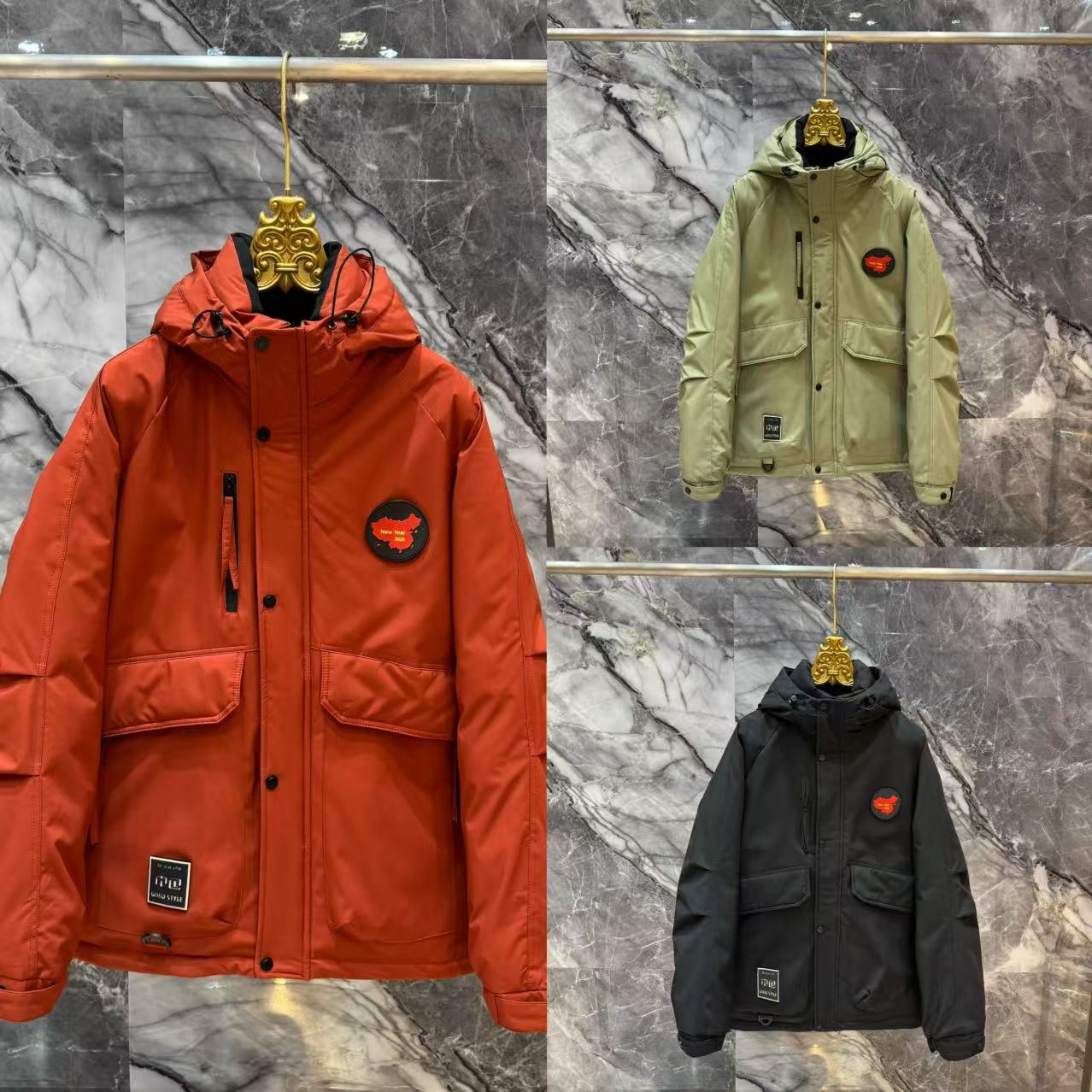 【F】冬季新款时尚加厚保暖防寒服外套1279