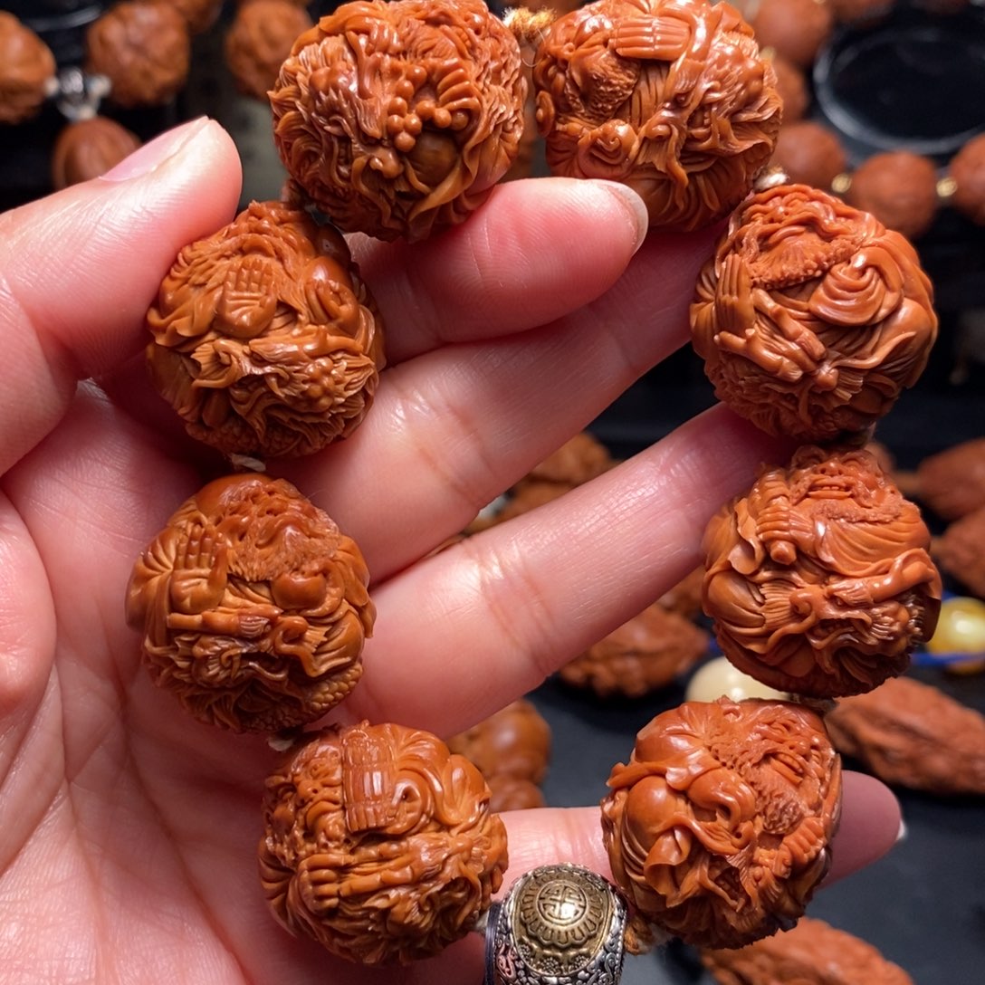 橄榄核手串/手链2.55大尺寸御龙钟馗手串