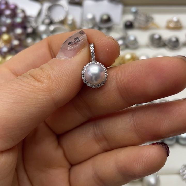 海水珍珠吊坠(不含链)银S925镶嵌