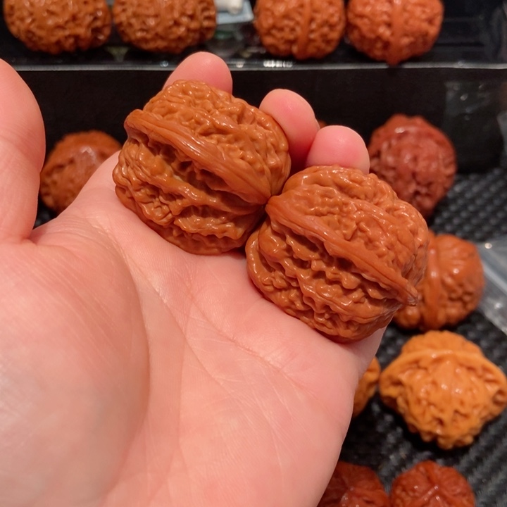 文玩核桃把件大****室38.2尺寸四座楼1452