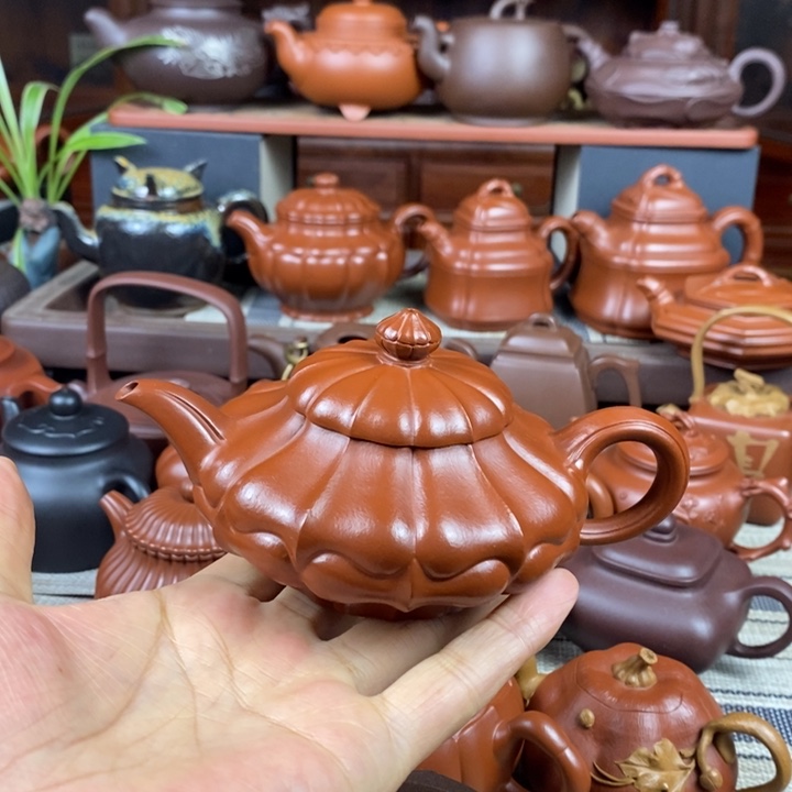 紫砂茶壶合菱220CC原矿赵庄朱泥特价