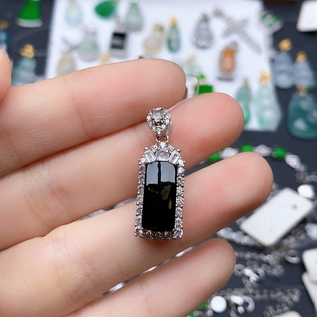 翡翠银S925镶嵌戒指