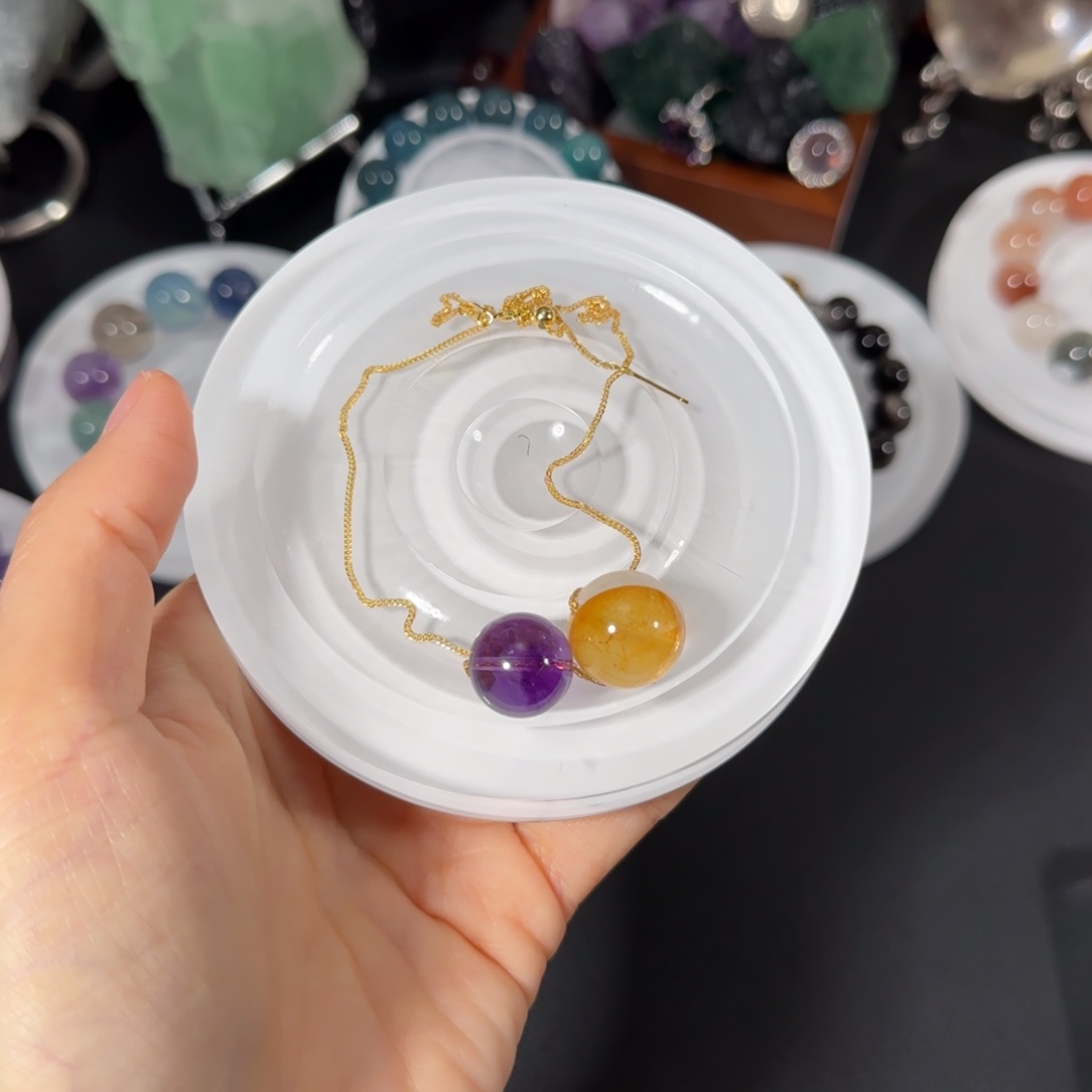 水晶直播间水晶DIY银S925镶嵌奶*米