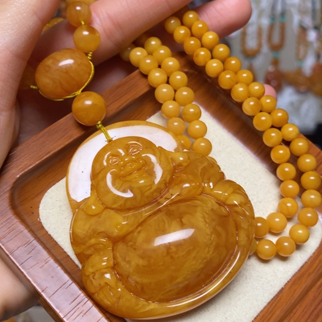 【闪购商品】蜜蜡颈饰未镶嵌项链