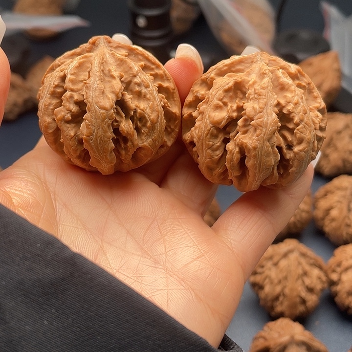 猛***腿龙脊菩提把件秦岭核桃