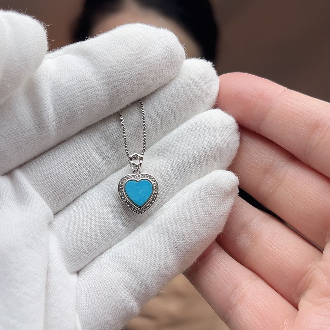 绿松石珠宝奇石银S925镶嵌