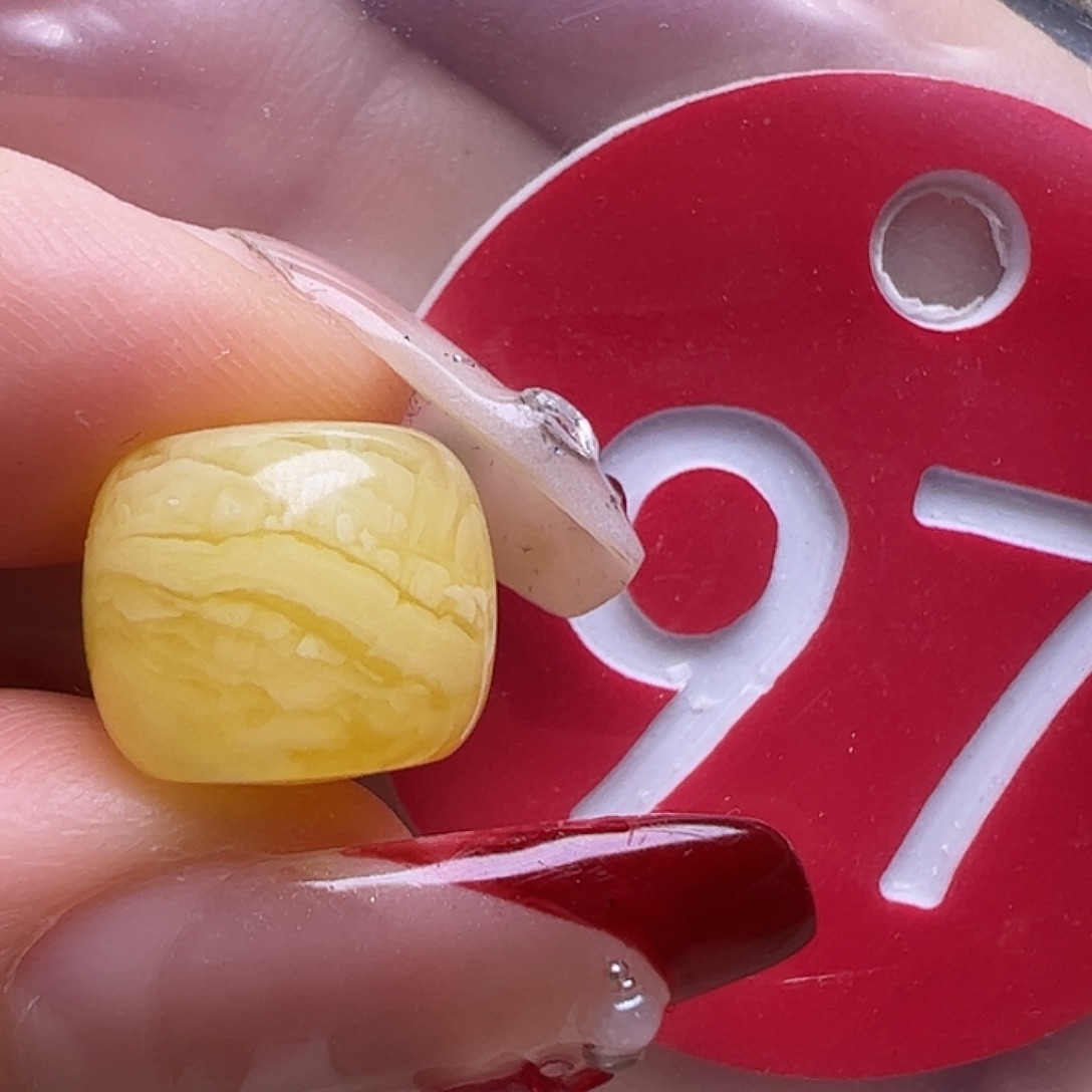 蜜蜡未镶嵌珠宝奇石烟*11.2mm老型