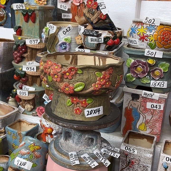 粗陶材质多肉花盆