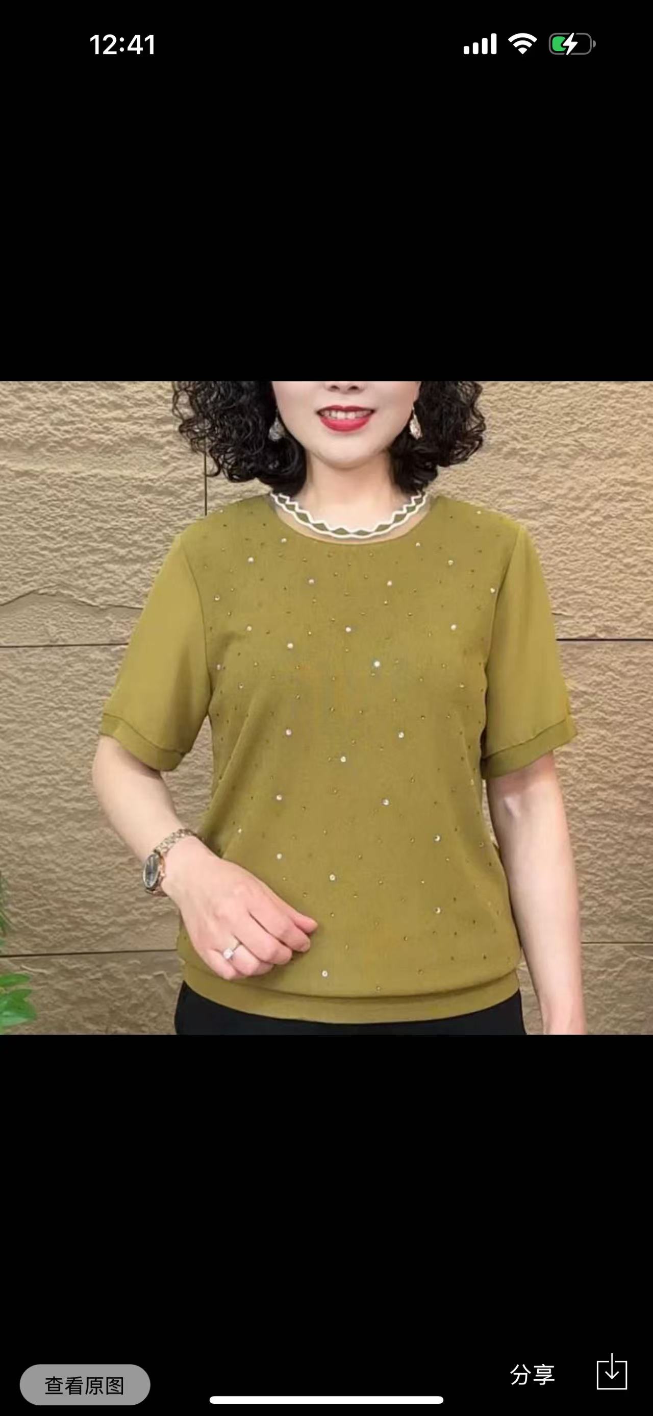 1681重工烫钻时尚气质常规款百搭短袖