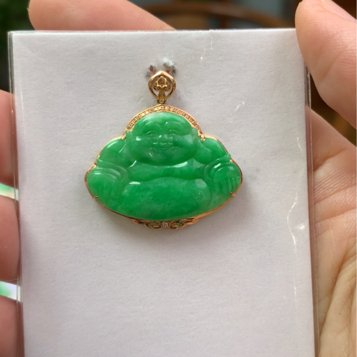 【闪购商品】翡翠颈饰18K金镶嵌翡翠首饰