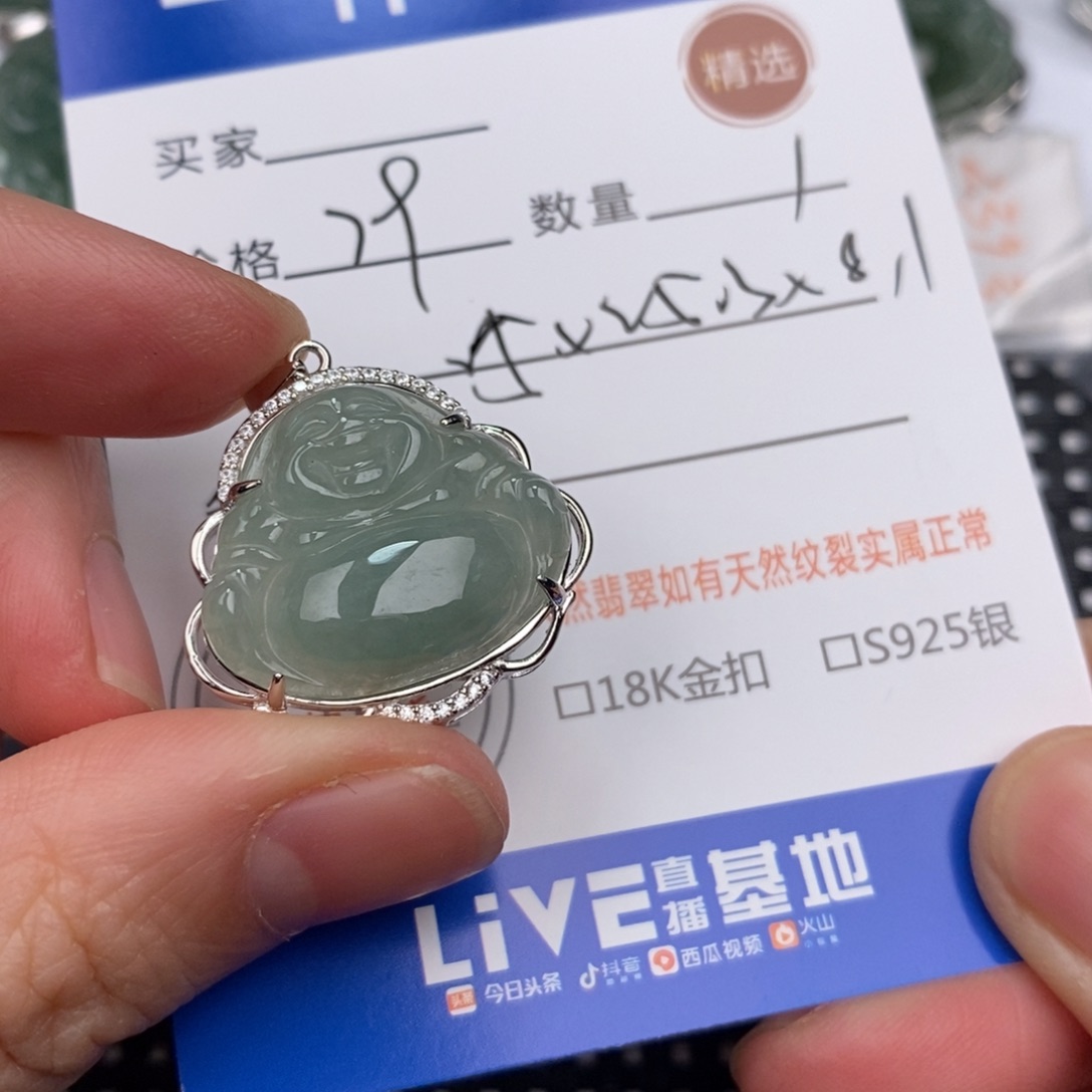 翡翠银S925镶嵌颈饰