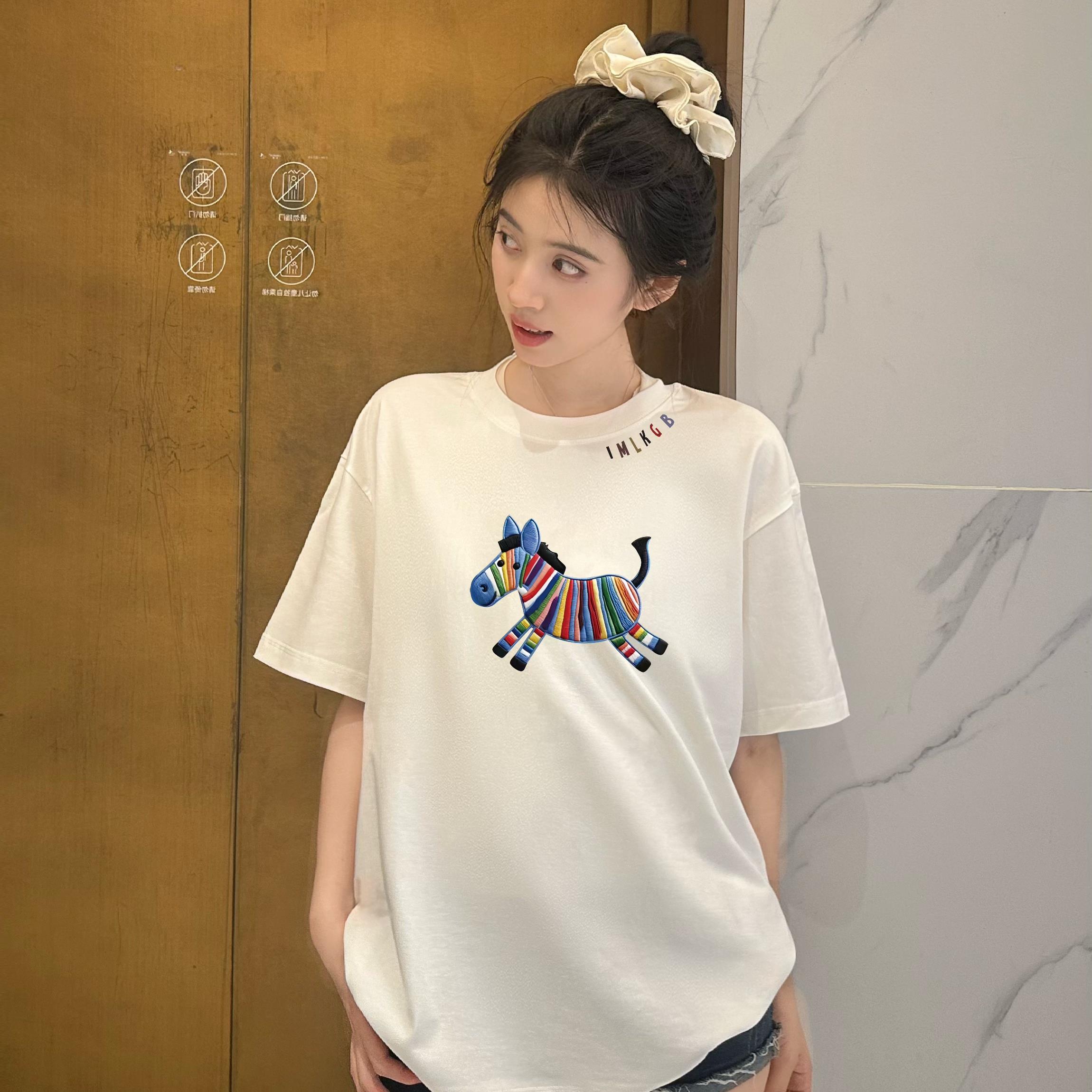 常规风学院风短袖圆领T恤春夏百搭黑色夏季